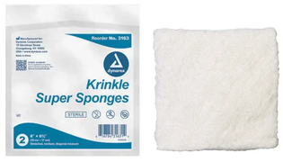 Krinkle Super Sponges, Sterile for efficient absorption, enhancing wound care and maintaining hygiene.