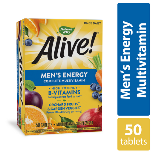 Nature's Way Alive Men’s Energy Multivitamin Multimineral Daily Supplement | Buy at Mountainside Medical Equipment 1-888-687-4334