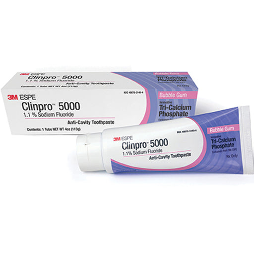 3M Espe Dental Products 3M Clinpro Anti-Cavity Toothpaste 1.1% Sodium Fluoride Bubble Gum Flavor  (Rx) | Mountainside Medical Equipment 1-888-687-4334 to Buy