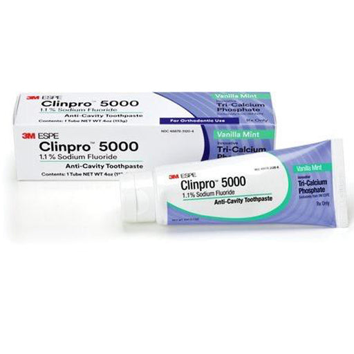 3M Espe Dental Products 3M Clinpro Anti-Cavity Toothpaste 1.1% Sodium Fluoride Vanilla Mint Flavor (Rx) | Mountainside Medical Equipment 1-888-687-4334 to Buy