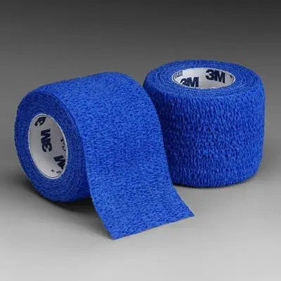 Coban Self-Adherent Wrap, Blue for secure compression, injury support, and effective wound management.