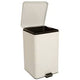 EnTrust Trash Can with Plastic Liner & Steel Step On Square, 32 Quart