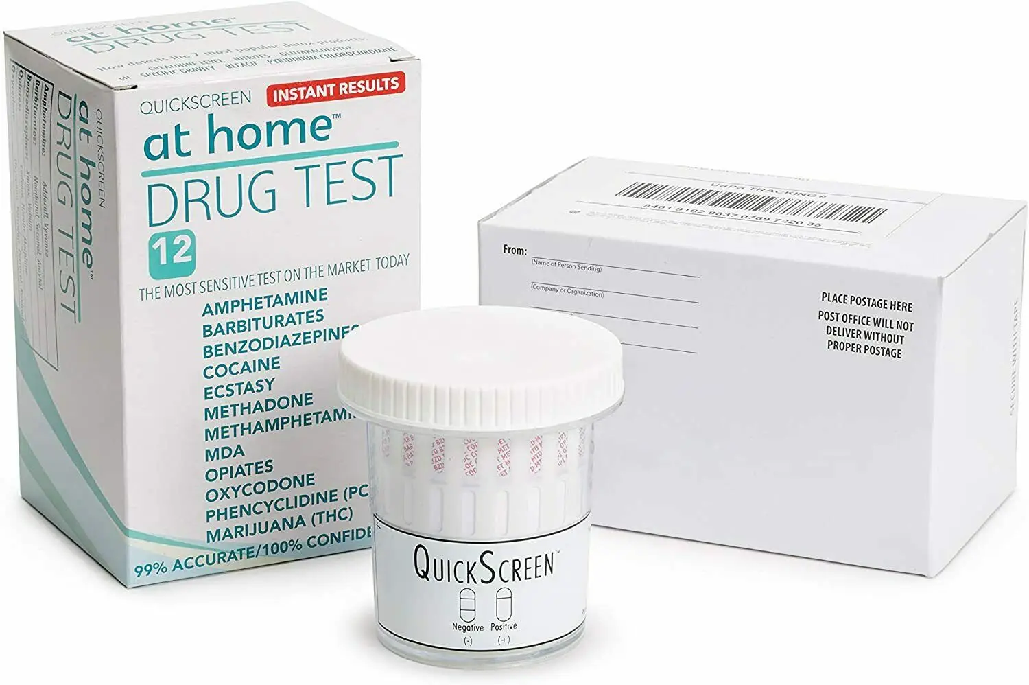 At Home Drug Test | At Home Quickscreen Drug Test for 12 Types of Drugs, 1 Test