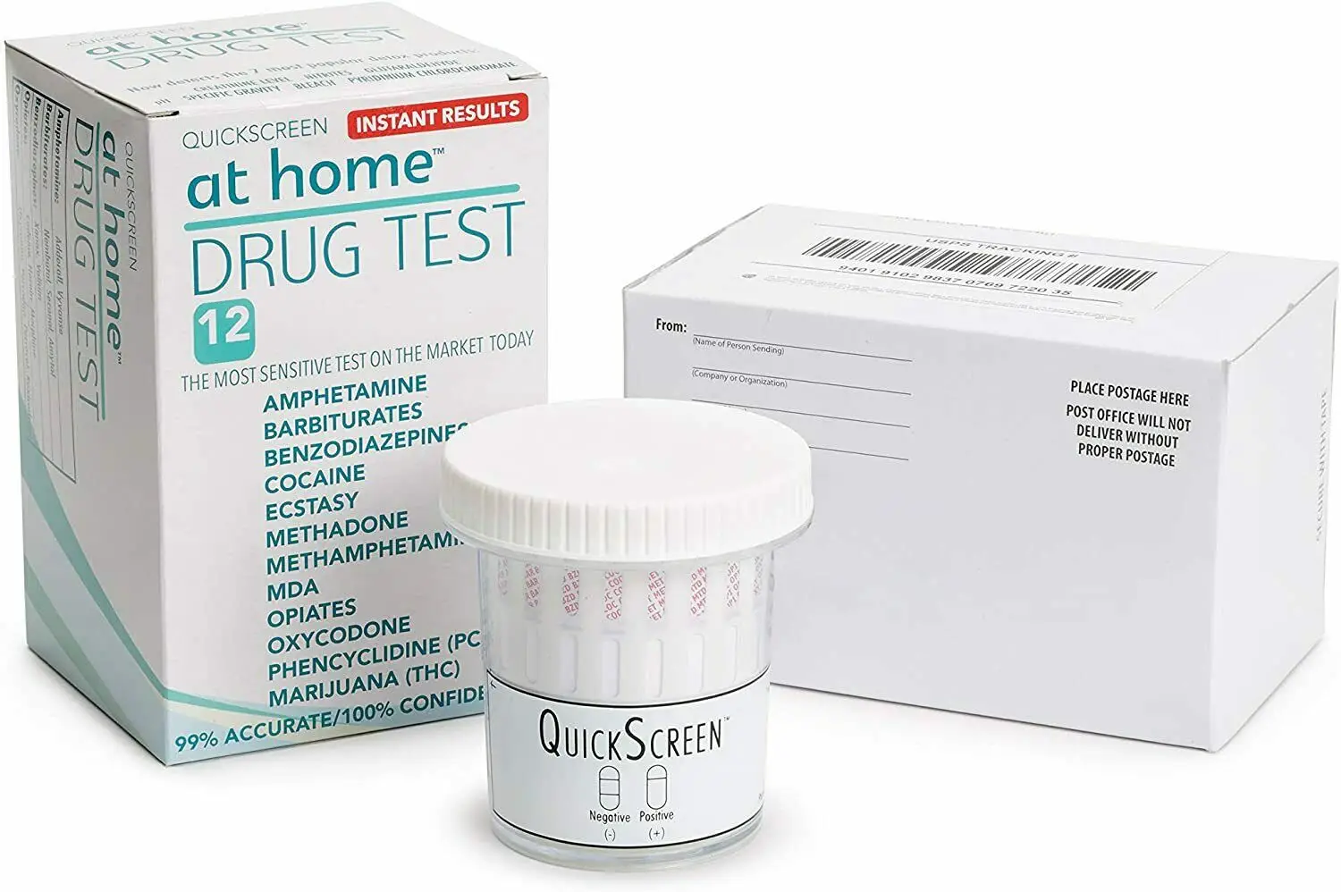 At Home Quickscreen Drug Test for 12 Types of Drugs, 1 Test ...