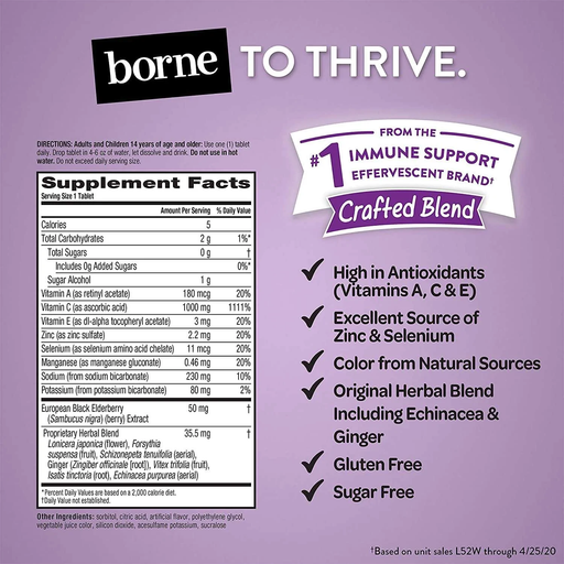 Buy Cardinal Health Airborne Elderberry Immune Support Effervescent Tablets, 20 count  online at Mountainside Medical Equipment