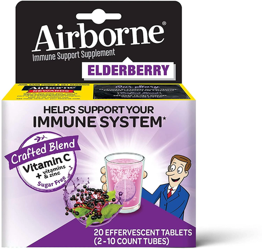 Buy Cardinal Health Airborne Elderberry Immune Support Effervescent Tablets, 20 count  online at Mountainside Medical Equipment