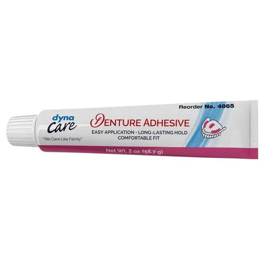 Denture Adhesive Cream 2 oz tube ensures secure fit for dentures, enhancing oral comfort and confidence.