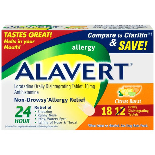 Foundation Consumer Healthcare Alavert 24-Hour Allergy Relief Tablets Citrus Burst 18 ct | Mountainside Medical Equipment 1-888-687-4334 to Buy