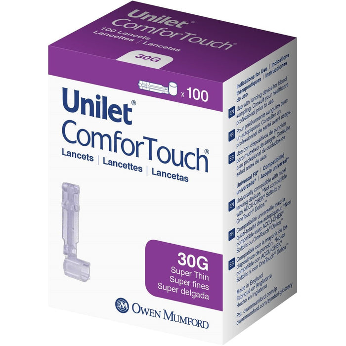 Buy Cardinal Health Unilet ComforTouch Lancets Super Thin 30 Gauge, 100 count  online at Mountainside Medical Equipment