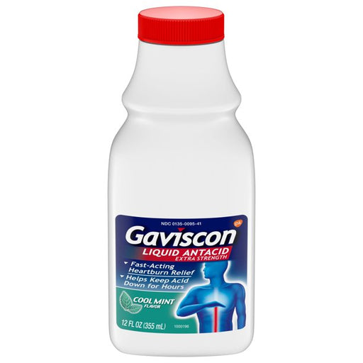 Buy Cardinal Health Gaviscon Extra Strength Heartburn Relief Liquid Antacid, Cool Mint 12 oz  online at Mountainside Medical Equipment