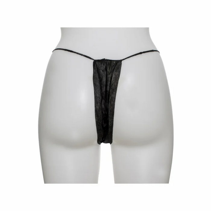 Dukal Reflections™ Black Thong Panty Disposable Spa Undergarments
