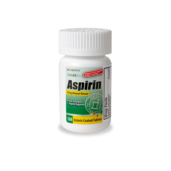 Aspirin EC 81mg Tablets 120 ct — Mountainside Medical Equipment
