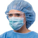 Procedure Mask, Level 3 with Anti-Fog Foam and Eyeshield, Ear Loops, Blue, 25/bx