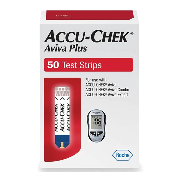 Accu-Chek Aviva Plus Blood Glucose Test Strips 50 Count