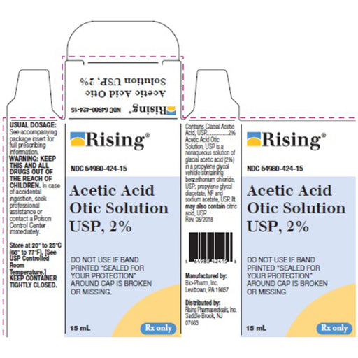 Buy Rising Pharmaceuticals Acetic Acid 2% Non Aqueous Aluminum Acetate Otic Solution for Ear Infections  (Rx)  online at Mountainside Medical Equipment