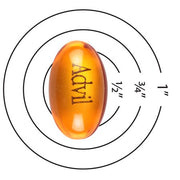 Image showing the actual size of the Advil Migraine Liquid-Gel Caps