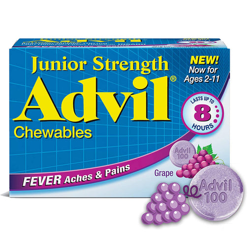 Children's Advil Junior Strength 100mg Chewable Grape Tablets
