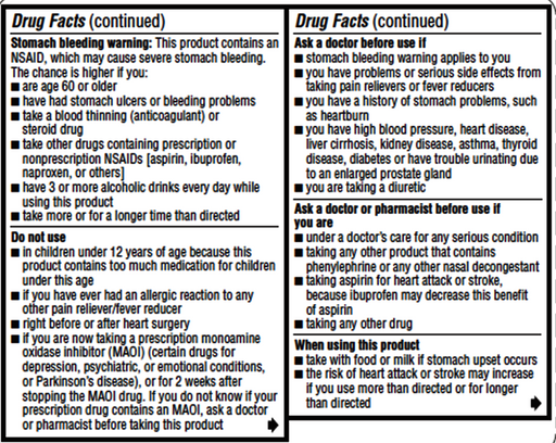 Drugs Facts for Advil Sinus Congestion and Pain Relief Medicine