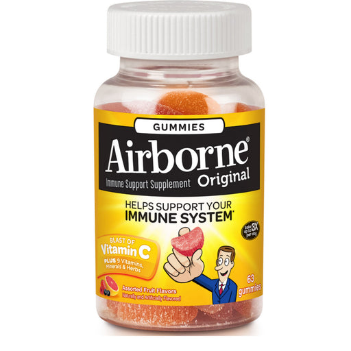 Immune System Support, | Airborne Orange Flavor Immune Support Gummies, 21 Count