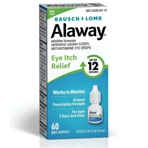 Allergy Eye Relief Drops | Alaway 12-Hour Eye Itch Relief Antihistamine Eye Drops, 10 mL