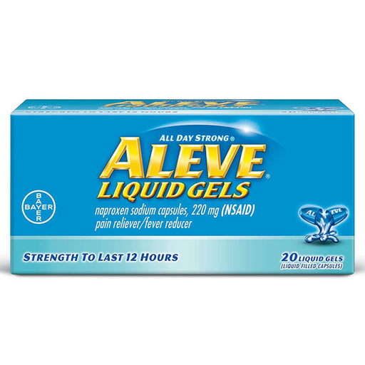 Buy Bayer Healthcare Aleve All Day Strong Pain Reliever Liquid Gel Capsules 220 mg (20 Count)  online at Mountainside Medical Equipment
