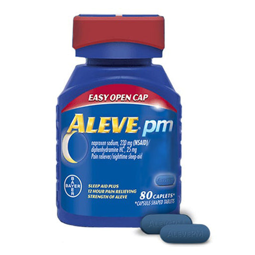 Bayer Healthcare Aleve PM Nighttime Sleep-Aid Plus 12-Hour Pain Reliever | Mountainside Medical Equipment 1-888-687-4334 to Buy