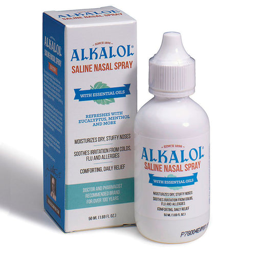 Buy Alkalol Company Alkalol Saline Nasal Spray with Essential Oils 1.69 oz  online at Mountainside Medical Equipment