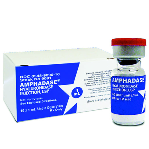 Buy Amphastar Pharmaceuticals Amphadase Hyaluronidase For Injection 150 USP units/1 mL Single-Dose Vials, 10/Pack **Refrigerated Item** (Rx)  online at Mountainside Medical Equipment