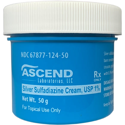 Topical Burn Treatment | Ascend Silver Sulfadiazine 1% Cream, Jar 50 Grams  (Rx)