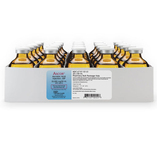 Buy McGuff Company Ascorbic Acid (Vitamin C for Injection) 25,000 mg/ 50 mL Multidose Vial, 25/tray  (Rx)   **Requires Refrigeration**  online at Mountainside Medical Equipment