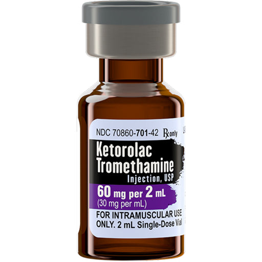 Athenex Pharmaceutical Athenex Ketorolac Tromethamine for Injection 60 mg/2 mL Single Dose Vials 2 mL, 25/Tray (Rx) | Mountainside Medical Equipment 1-888-687-4334 to Buy