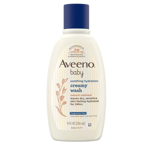 Johnson and Johnson Consumer Inc Aveeno Baby Soothing Relief Creamy Wash Fragrance Free 8 oz | Mountainside Medical Equipment 1-888-687-4334 to Buy