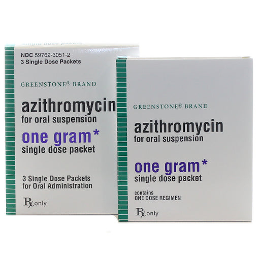 Buy Greenstone Azithromycin Oral Suspension Solution Packets 1 gram (3 Each)  online at Mountainside Medical Equipment