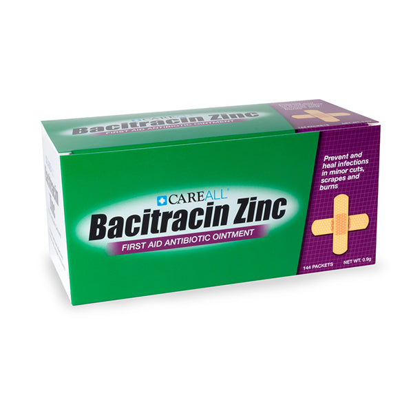 Buy New World Imports CareALL Bacitracin with Zinc Ointment 0.9 gram Packets, 144/bx  online at Mountainside Medical Equipment