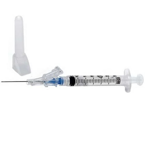 Hypodermic Needles, | BD 305905 SafetyGlide Hypodermic Needles with 3mL Luer-lok Syringe 23G x 1", 50/box