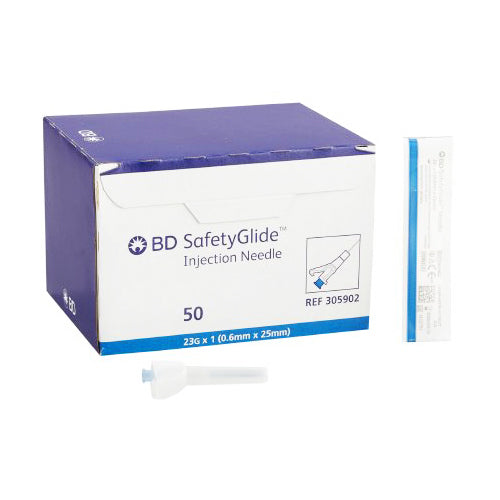 BD Safety Glide Hypodermic Needle 25G X 1 inch (50 / box)-85