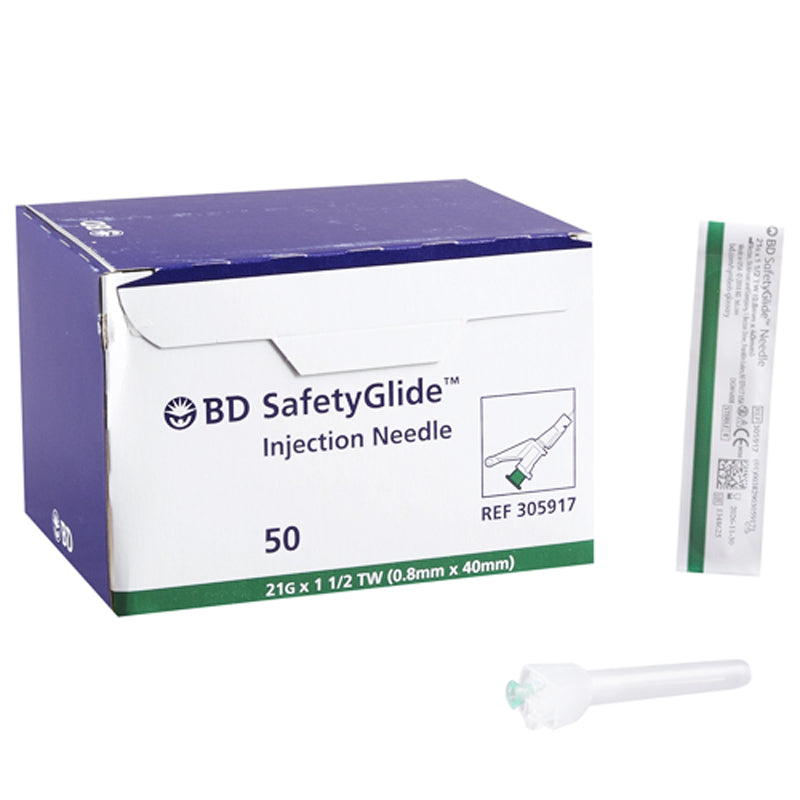 B.D SHOT100 専用 BD 21 g x 1.5 inch SafetyGlide Needle , 50/box — Mountainside Medical