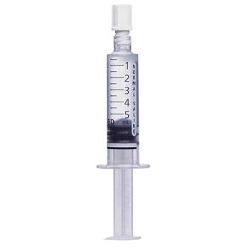Prefilled Flush Syringes, | BD 306545 PosiFlush IV Flush Syringe Sodium Chloride 0.9% Injection Prefilled Syringe 5 mL, 30/box  (Rx)