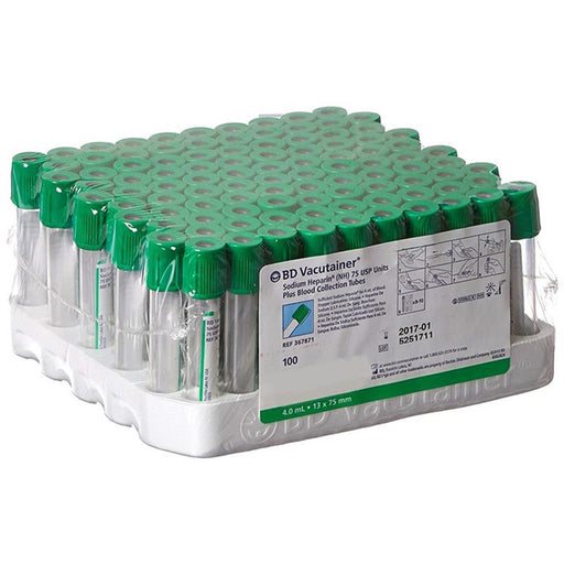 Blood Collection | BD 366664 Vacutainer Lithium Heparin Blood Collection Tubes 13mm x 75mm, 100/box