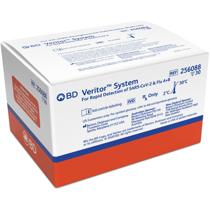 BD 256088 Veritor System Antigen Detection SARS-CoV-2 & Influenza A + B Rapd Test Kit Nasal Swab Sample 30 Tests  online at Mountainside Medical Equipment