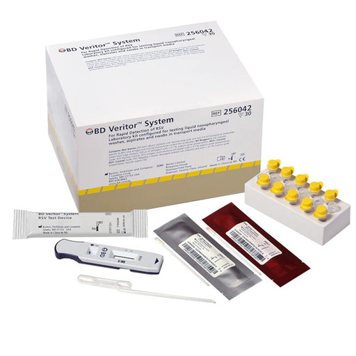  | BD 256042 Veritor System Respiratory Syncytial Virus (RSV) Testing Kit Nasopharyngeal Swab, Wash & Aspirate Sample, 30 Tests per Box
