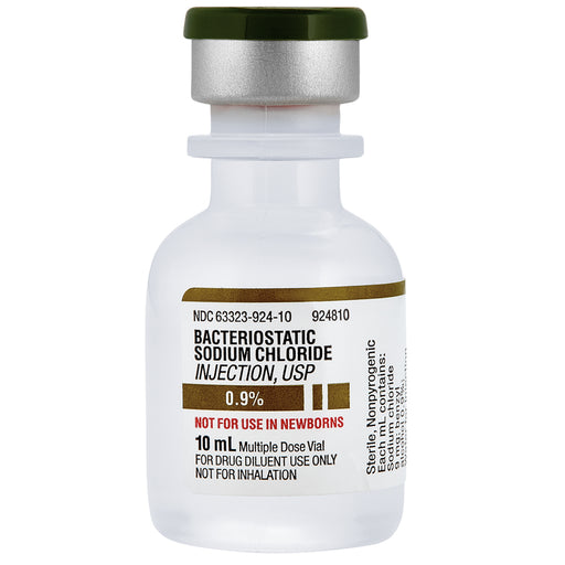 Buy Fresenius USA Bacteriostatic Sodium Chloride 0.9% for Injection, 10 mL, 25/Pack (Rx)  online at Mountainside Medical Equipment