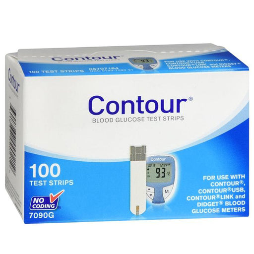 Ascensia Diabetes Care Bayer Contour Blood Glucose Test Strips, 100 count.