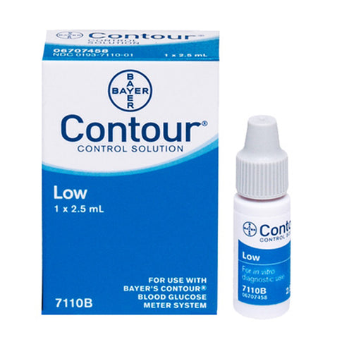 Buy Ascensia Diabetes Care Bayer Contour Low Control Solution for Blood Glucose Monitor, 2.5. mL Vial  online at Mountainside Medical Equipment