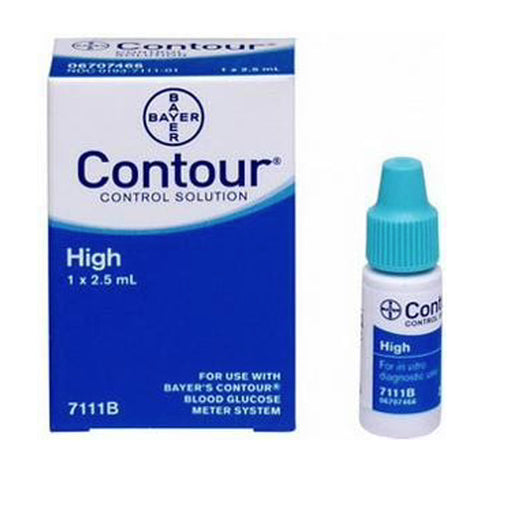 Buy Ascensia Diabetes Care Bayer Contour High Control Solution for Blood Glucose Monitor, 2.5. mL Vial  online at Mountainside Medical Equipment