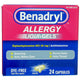 Benadryl Dye-Free Allergy Relief Medicine Antihistamine, 24 Liquidgels