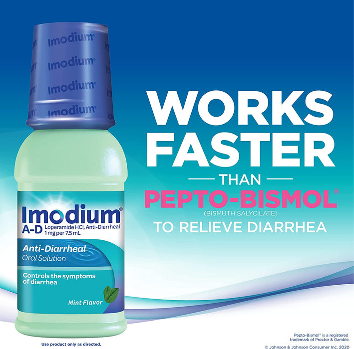 Buy Imodium Imodium A-D Anti-Diarrhea Liquid Mint Flavor 4 oz  online at Mountainside Medical Equipment