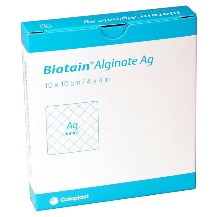 Buy Coloplast Corporation Biatain Alginate AG Dressing with Silver 4 x 4 (10 Dressings)  online at Mountainside Medical Equipment