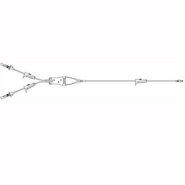 Buy Hospira Macrobore Blood Administration Set, 2 Piercing Pins, 3 CAIR Clamps, 210 Micron Filter Drip Chamber  online at Mountainside Medical Equipment