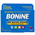 Bonine Motion Sickness Prevention Chewable Tablets, 6 Count Raspberry Flavor
